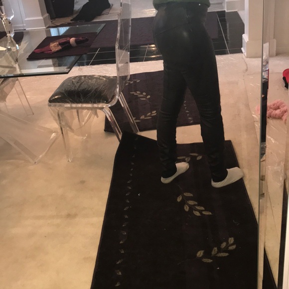 KRMA BY NICHOLAS BOWES SKINNY LEATHER PANTS